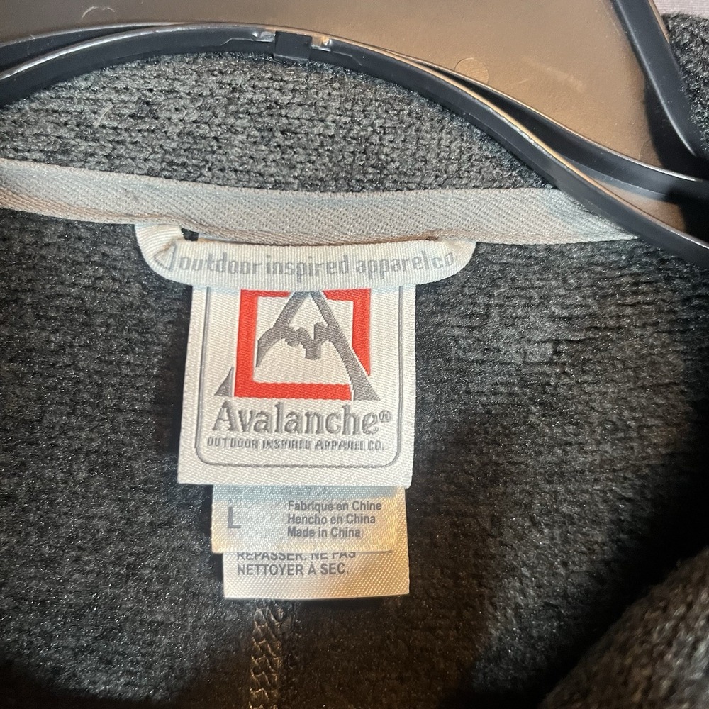 Avalanche Men's Full Zip Fleece size Large gray - Picture 2 of 8
